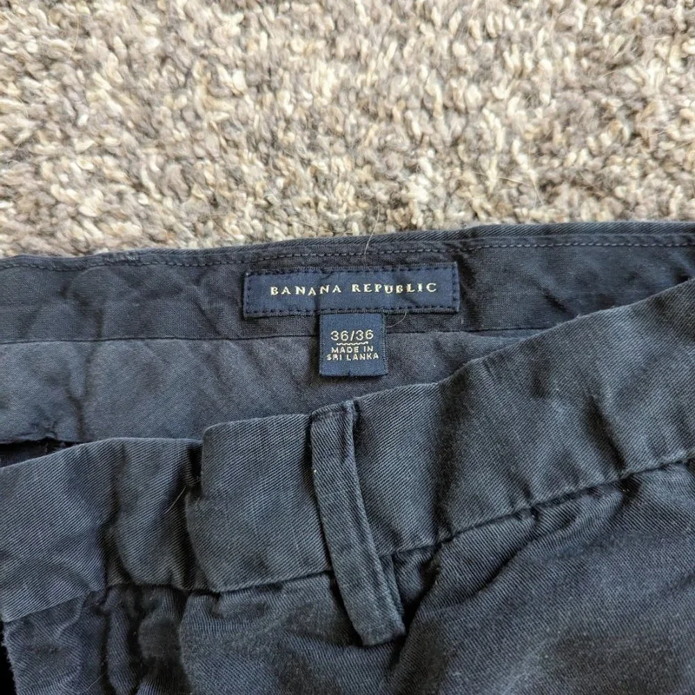Banana Republic Linen Pants - Mens 36 x 36 - Black